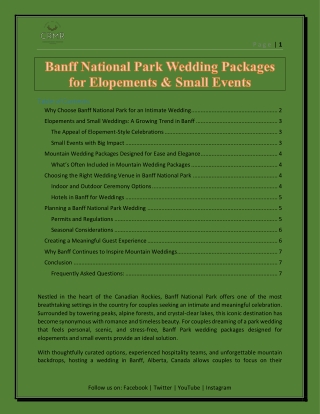 Wedding Packages for Elopements & Small Events