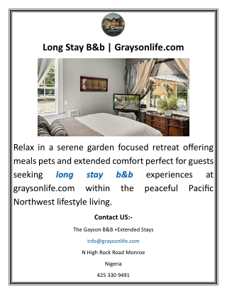 Long Stay B&b Graysonlife