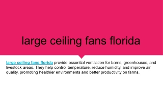 large ceiling fans florida