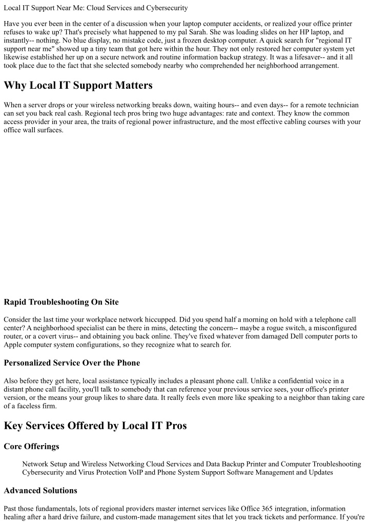 PPT - Regional IT Support Near Me: Cloud Services and Cybersecurity ...