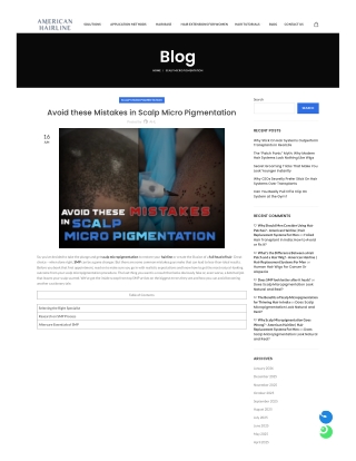 Avoid these Mistakes in Scalp Micro Pigmentation