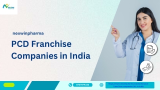 Best PCD Franchise Companies in India | Nexwin Pharma