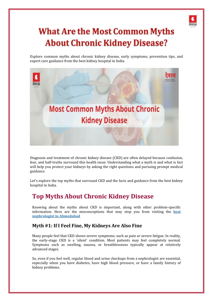 PPT - What Are the Most Common Myths About Chronic Kidney Disease ...