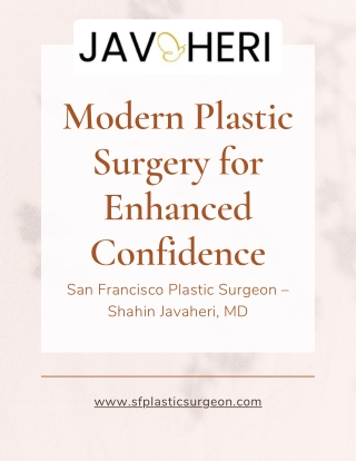 Modern Plastic Surgery for Enhanced Confidence