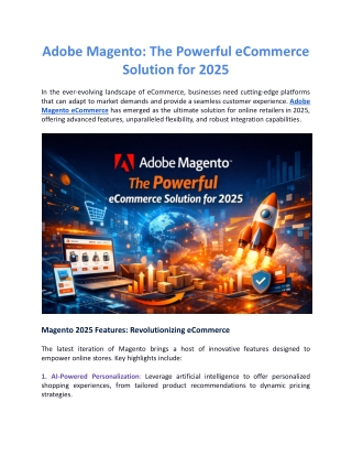 Adobe Magento: The Powerful eCommerce Solution for 2025