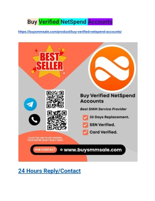 Where to Buy Verified NetSpend  Accounts With Long-Term ...