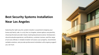 Best Security Systems Installation Near Los Angeles