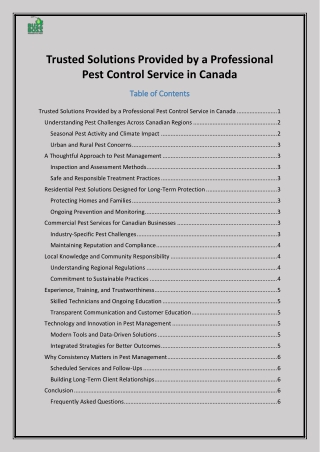 Professional Pest Control Service
