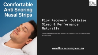 Flow Recovery Optimise Sleep & Performance Naturally