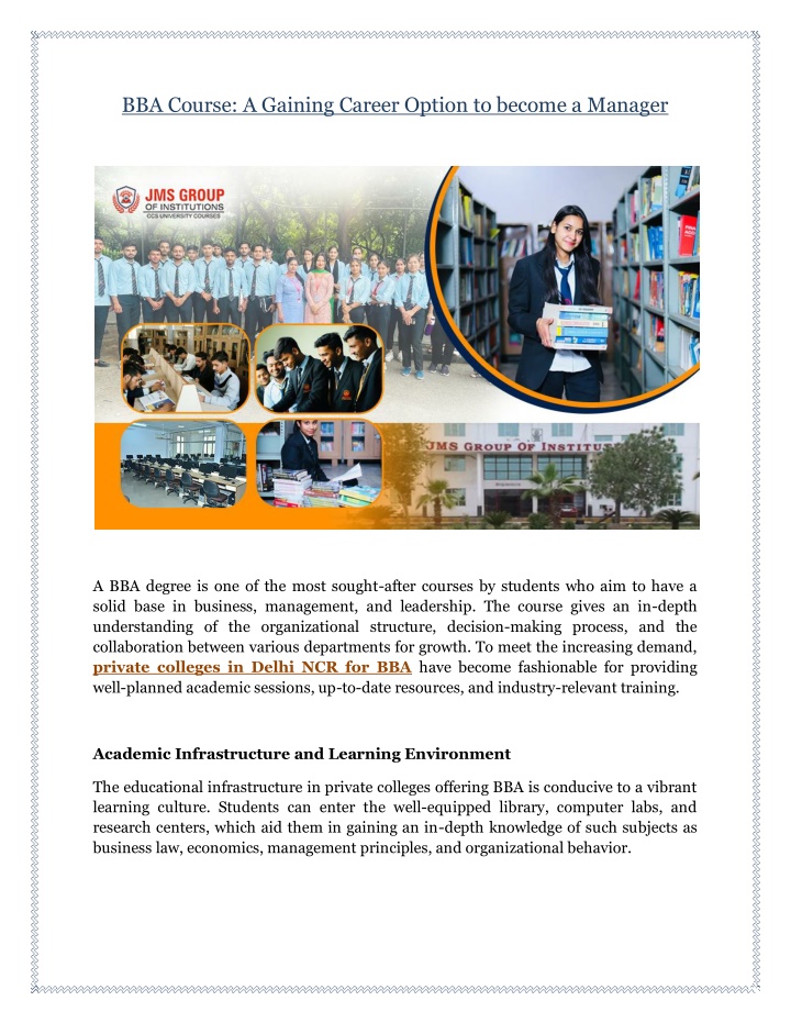 PPT - BBA Course: A Gaining Career Option to become a Manager ...