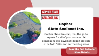 Gopher State Sealcoat Commercial Asphalt & Pavement Solutions