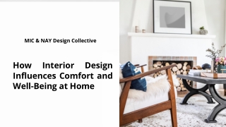 How Interior Design Influences Comfort and Well-Being at Home