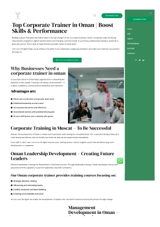 Corporate Trainer in Oman for Leadership & Professional Growth