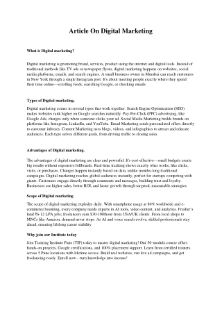 Article Writing
