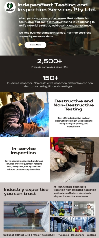 Looking for trusted NDT testing in Dandenong or NDT in Tasmania?