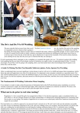 Wedding Event Catering: Should Ask Questions For Your Food Sampling