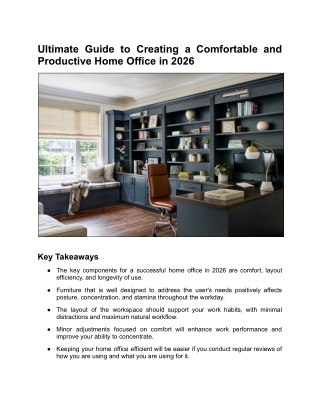 Ultimate Guide to Creating a Comfortable and Productive Home Office in 2026