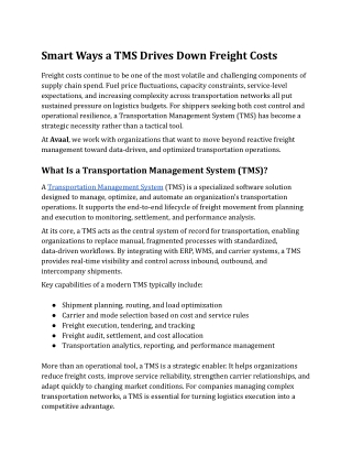 Smart Ways a TMS Drives Down Freight Costs
