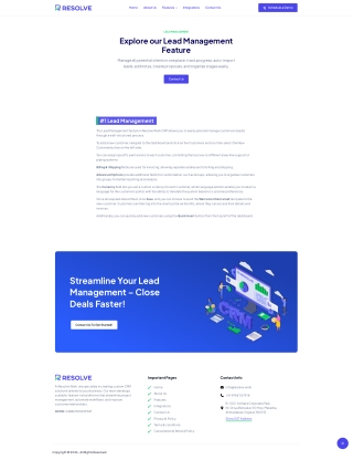 Lead Management Resolve Work