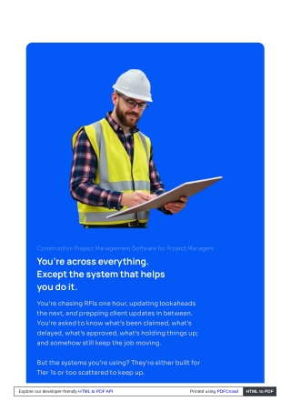 Construction Project Management Software for Project Managers