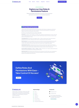 User Role and Permission Resolve Work