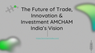 The Future of Trade, Innovation & Investment AMCHAM Indias Vision (1)