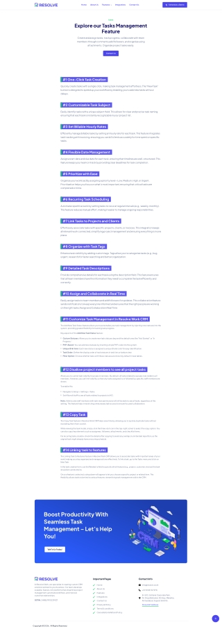 Task Management Resolve Work