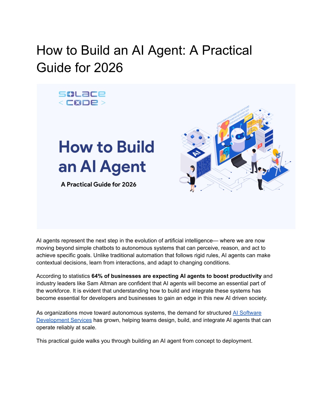 PPT - How to Build an AI Agent: A Practical Guide for 2026 | PDF by ...