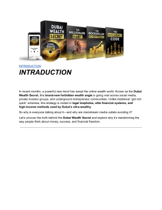 Dubai Wealth Secret_ The Brand-New Forbidden Wealth Angle Going Viral Worldwide