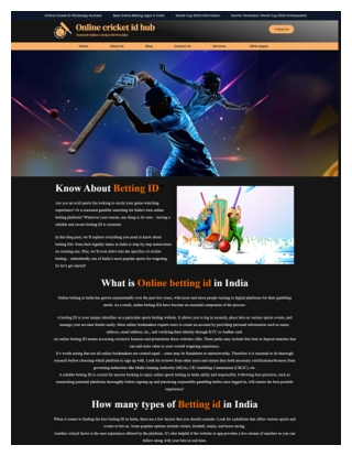 What Is an Online Betting ID?