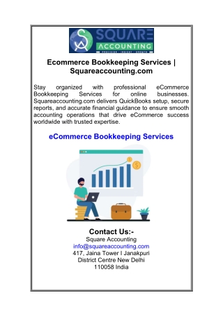 Ecommerce Bookkeeping Services Squareaccounting.com