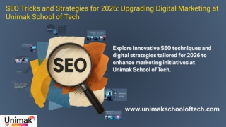 SEO TRICKS AND STRATEGIES FOR 2026 UPGRADING DIGITAL MARKETING AT  UNIMAKSCHOOL