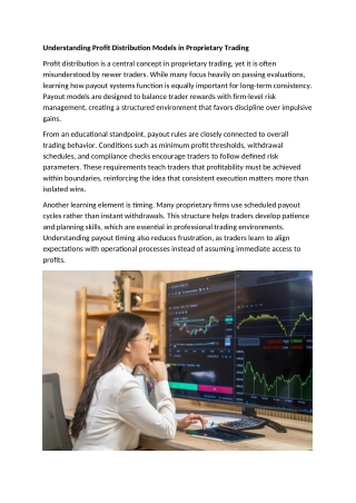 How Profit Distribution Reflects Trading Discipline