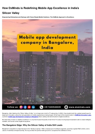 Mobile app development company in Bangalore