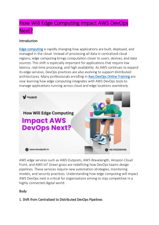 DevOpsTraining In Bangalore - DevOps Training Online