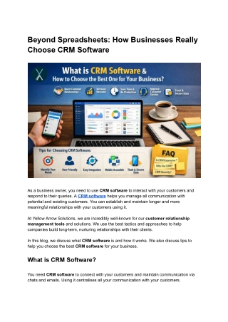 From Data Entry to Customer Intelligence: Choosing CRM Software