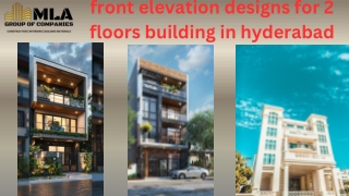front elevation designs for 2 floors building in hyderabad