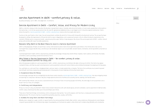 service Apartment in Delhi