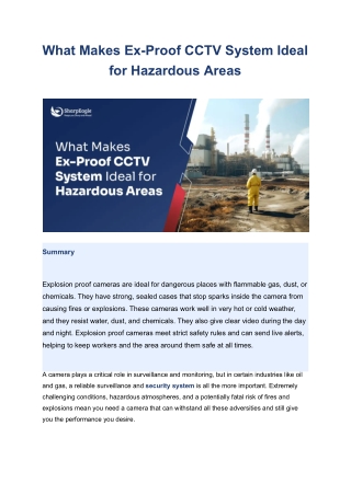 What Makes Ex-Proof CCTV System Ideal for Hazardous Areas (2)