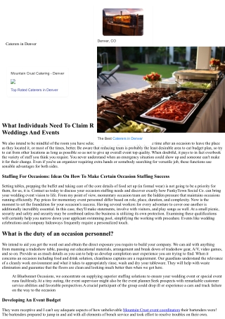 Occasion Monitoring Services For Planners- Mccormick Place