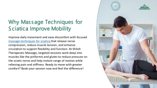 Why Massage Techniques for Sciatica Improve Mobility