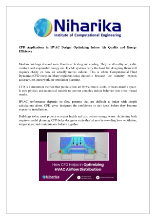 CFD Applications in HVAC Design: Optimizing Indoor Air Quality and Energy Effici