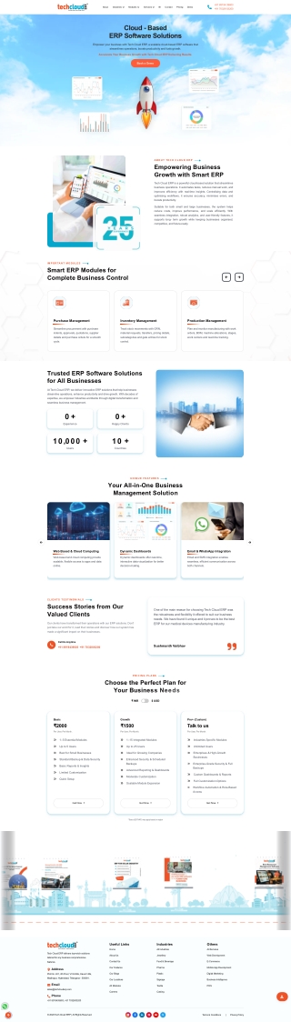 Cloud based ERP software in India | Tech Cloud ERP