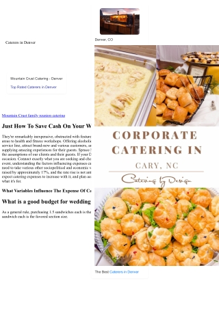 Just How Much Is Catering In Colorado? Well Balanced Meals Delivered 1 Week At A