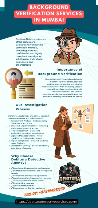 Background Verification Services in Mumbai – Debitura Detective Agency