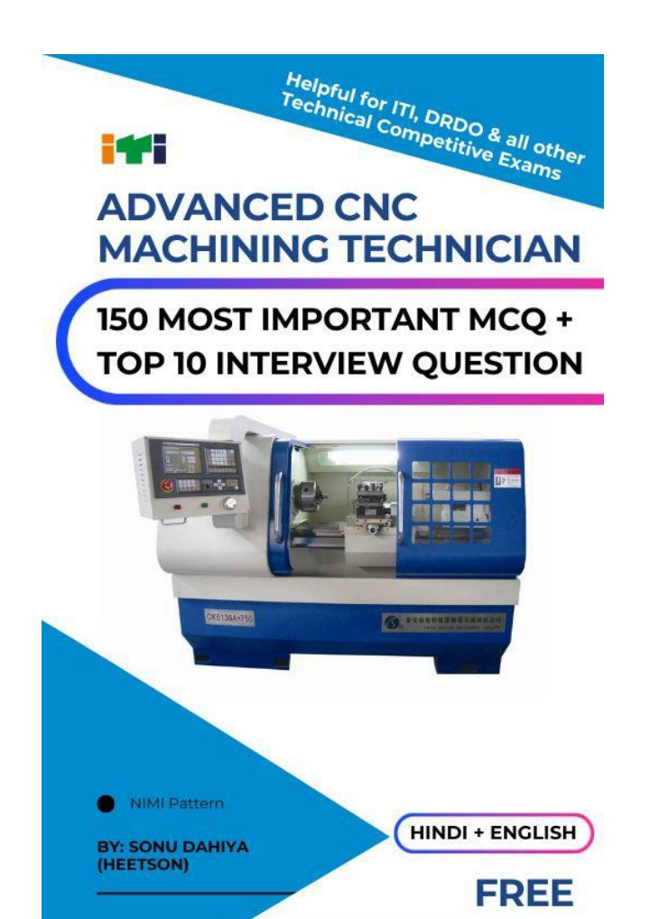 PPT - Advanced CNC Machining Technician Question Paper MCQ Book ...