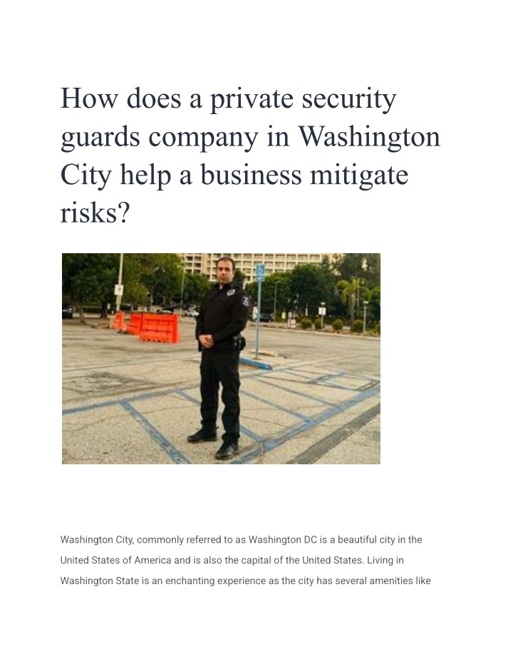 Interesting Info About Security Companies In Washington Dc