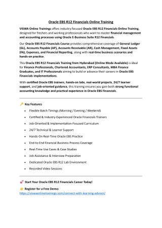 PPT - Oracle EBS R12 Financials Course Online Training Classes from ...