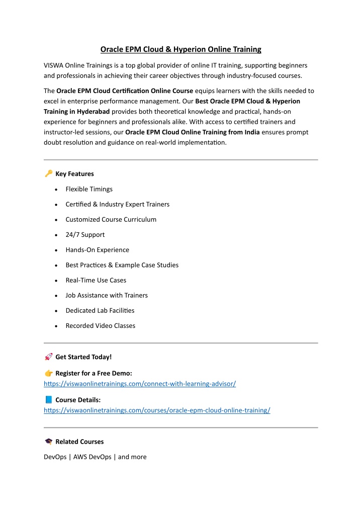 PPT - Oracle EPM Cloud Online Training by Real-time Trainer in India ...