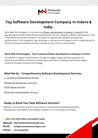 Top Software Development Company In Indore